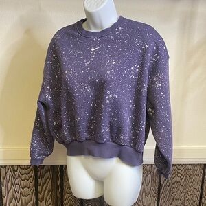 Nike Women's Purple Speckle Crew Neck Sweater
